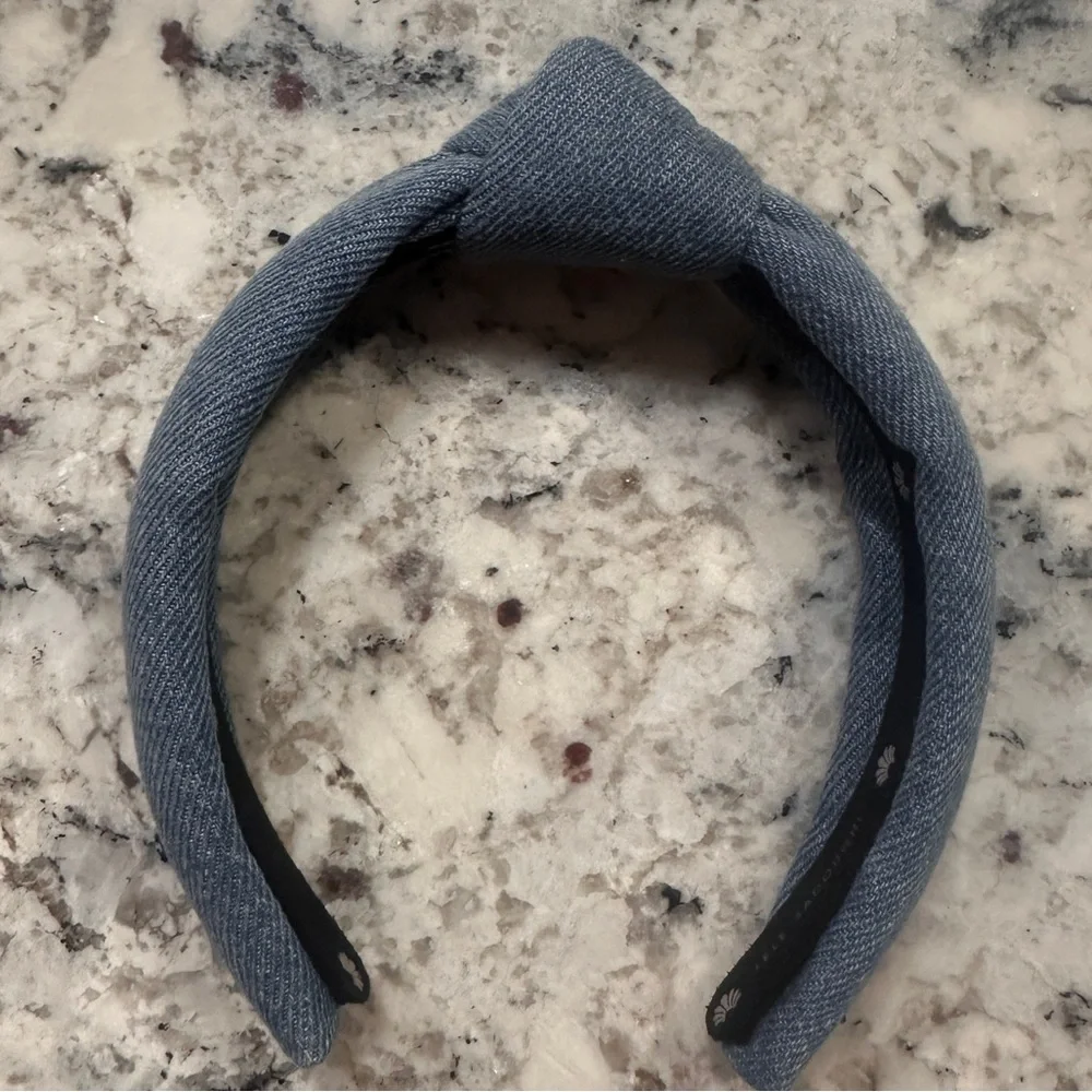 Lele Sadoughi KIDS denim knotted headband